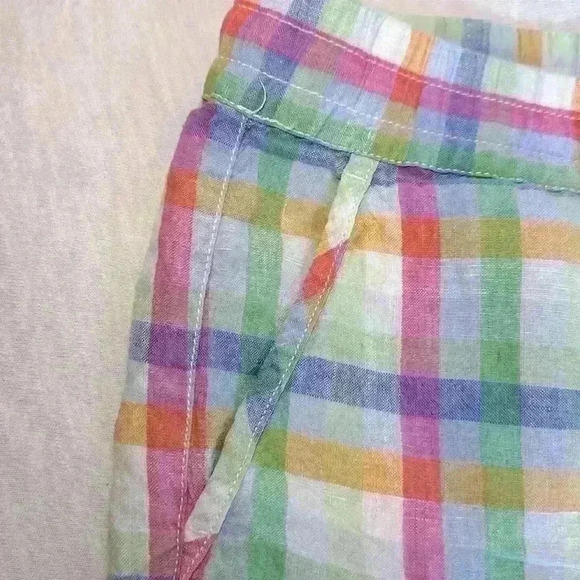 Tommy Bahama 100% Linen Multicolored Shorts with Drawstring Women’s Size Small - Picture 4 of 11